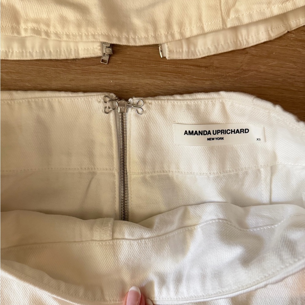Amanda Uprichard white Set with Zipper Detail - Picture 2 of 8